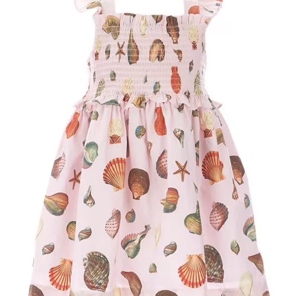 Edgehill Collection Pink Seashell Print Dress